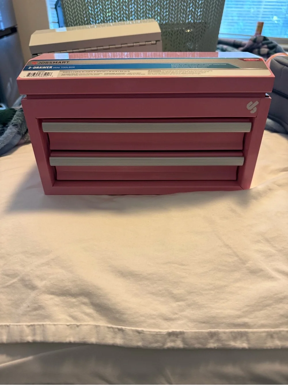 Pink 2-Drawer Mini Toolbox / Makeup & Beauty Organizer 💕